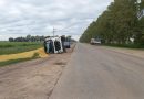 Morteros Volcó un camión sobre ruta 1