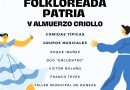 El 25 de Mayo se celebrará con «Folkloreada Patria y Almuerzo Criollo» en Brinkmann