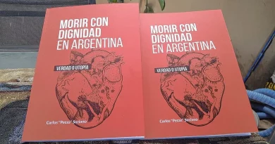 Carlos «Pecas» Soriano presenta en Brinkmann ‘Morir con dignidad en Argentina, verdad o utopía’