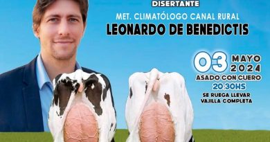 El climatólogo Leonardo De Benedictis disertará en Remate en Morteros