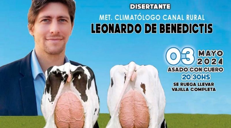 El climatólogo Leonardo De Benedictis disertará en Remate en Morteros