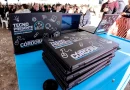 El gobernador Llaryora también entregó netbooks a 58 escuelas de San Justo