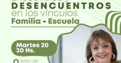 Liliana Gonzáles en Freyre  – «Encuentros y desencuentros en los vínculos familia-escuela»