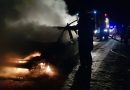 Se quemó un auto en zona rural Colonia Milessi