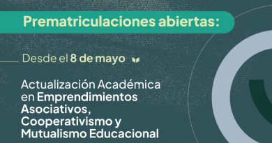 Prematriculaciones abiertas para Actualización en Emprendimientos Asociativos, Cooperativismo y Mutualismo Educacional