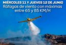 Alerta por riesgo extremo de incendios: se esperan fuertes ráfagas de viento desde mañana miércoles
