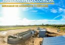 Avanza la obra histórica de la planta de tratamiento de líquidos cloacales en Miramar de Ansenuza