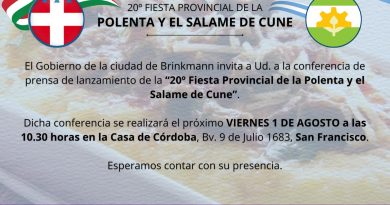 Presentan la «Fiesta de la Polenta y Salame de Cúne» en Casa de Córdoba en  San Francisco