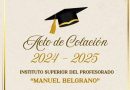 Este viernes Acto Colación 2024-2025 del I.S.P.