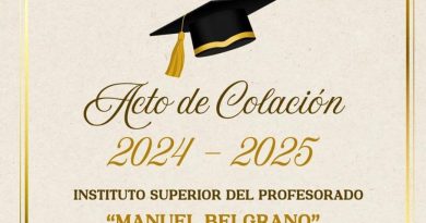 Este viernes Acto Colación 2024-2025 del I.S.P.