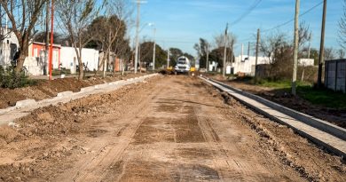 Porteña: avanza una obra clave de cordón cuneta y bocacalle en el sector suroeste