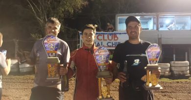 Brian Mores, Santiago Córdoba y Jeremías Molardo los ganadores de la fecha especial del Midget del Este