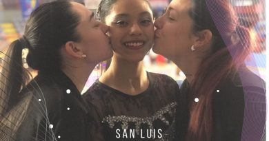 Catalina y Ángeles Utrera, patinadores de Club Bertossi en el Nacional en San Luis