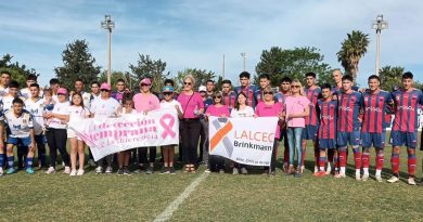 Día de Lucha contra el Cáncer de Mamas – Lalcec Brinkmann presente previo al partido entre San Jorge y La Milka de San Francisco