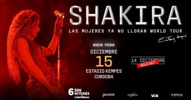 Locura por Shakira: Con plazas agotadas en Córdoba y la región se esperan 120 mil turistas