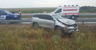 La Francia: un menor resultó herido tras el despiste de una camioneta en autopista 19