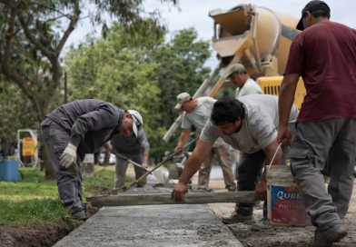 Brinkmann concretó 18 cuadras de cordón cuneta