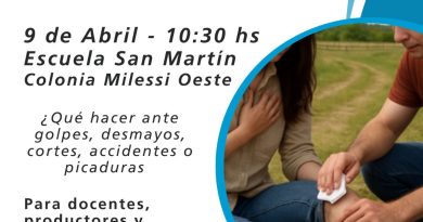 En abril dictarán un curso de primeros auxilios en la ruralidad⛑️🤕 